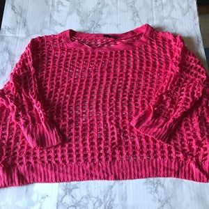 Express pink boxy sweater